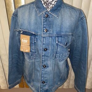G-Star RAW Oversized Woman’s Light Blue Denim Jacket Sz M NWT